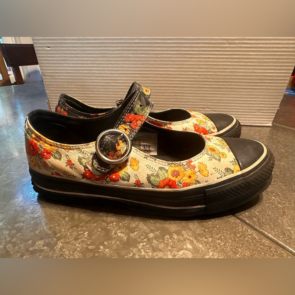 Converse Floral Mary Jane Platform Floral Blocking Platform All Star Size 9W 7M